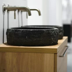 Waskom Novanta Natuursteen Blue Stone 40x12cm Rond -Winkel Voor Badkamermeubels waskom novanta natuursteen blue stone 40x12cm rond n128 0052 2