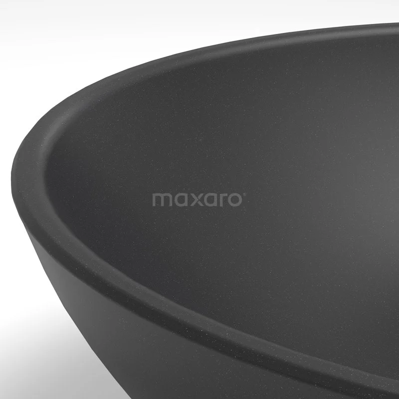 Waskom Quarto Quartz Mat Zwart 30x12cm Rond 4 Waskom Quarto Quartz Mat Zwart 30x12cm Rond - Afbeelding 2