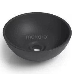 Waskom Quarto Quartz Mat Zwart 30x12cm Rond