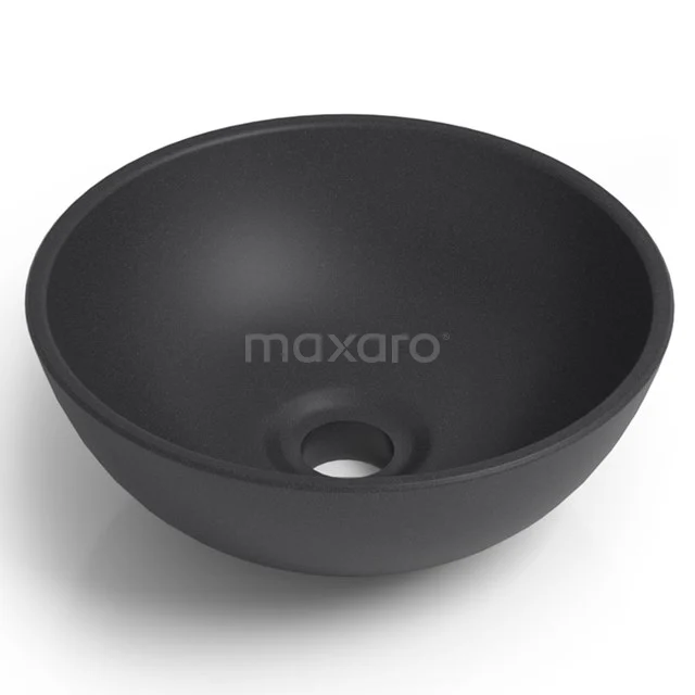 Waskom Quarto Quartz Mat Zwart 30x12cm Rond 3 Waskom Quarto Quartz Mat Zwart 30x12cm Rond