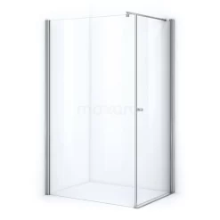 Zircon Comfort Douchecabine | 110x90 Cm Chroom Helder Glas Draaideur Rechthoek