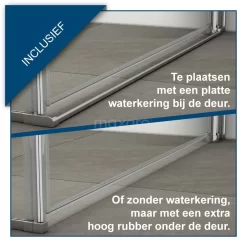 Zircon Comfort Douchecabine | 60x60 Cm Chroom Helder Glas Draaideur Vierkant -Winkel Voor Badkamermeubels zircon comfort douchecabine 60x60 cm chroom helder glas draaideur vierkant dc 0606013 1