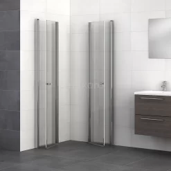 Zircon Comfort Douchecabine | 80x80 Cm Chroom Helder Glas Vouwdeur Vierkant -Winkel Voor Badkamermeubels zircon comfort douchecabine 80x80 cm chroom helder glas vouwdeur vierkant l1892 0808 2