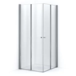Zircon Comfort Douchecabine | 80x80 Cm Chroom Helder Glas Vouwdeur Vierkant