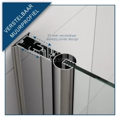 Zircon Comfort Douchecabine | 80x80 Cm Chroom Helder Glas Vouwdeur Vierkant -Winkel Voor Badkamermeubels zircon comfort douchecabine 80x80 cm chroom helder glas vouwdeur vierkant l1892 0808 7