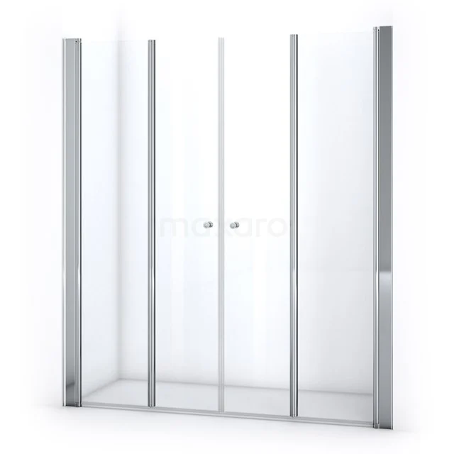 Zircon Comfort Douchedeur | 180 Cm Chroom Helder Glas Vouwdeur 3 Zircon Comfort Douchedeur | 180 Cm Chroom Helder Glas Vouwdeur