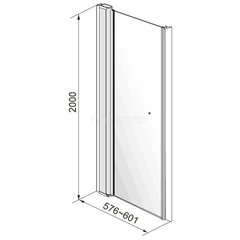 Zircon Comfort Douchedeur | 60 Cm Chroom Helder Glas Draaideur 12 Zircon Comfort Douchedeur | 60 Cm Chroom Helder Glas Draaideur - Afbeelding 10