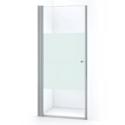 Zircon Comfort Douchedeur | 95 Cm Chroom Helder Met Matte Strook Draaideur