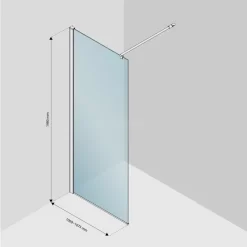 Zircon Comfort Inloopdouche | 110 Cm Chroom Helder Glas Vaste Wand -Winkel Voor Badkamermeubels zircon comfort inloopdouche 110 cm chroom helder glas vaste wand gw 11013 9