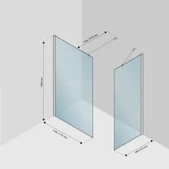 Zircon Comfort Inloopdouche | 120x70 Cm Chroom Helder Glas 2 Vaste Wanden -Winkel Voor Badkamermeubels zircon comfort inloopdouche 120x70 cm chroom helder glas 2 vaste wanden gw 1207014 9