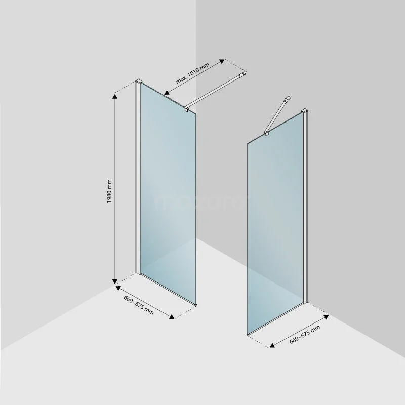Zircon Comfort Inloopdouche | 70x70 Cm Chroom Helder Glas 2 Vaste Wanden 12 Zircon Comfort Inloopdouche | 70x70 Cm Chroom Helder Glas 2 Vaste Wanden - Afbeelding 10