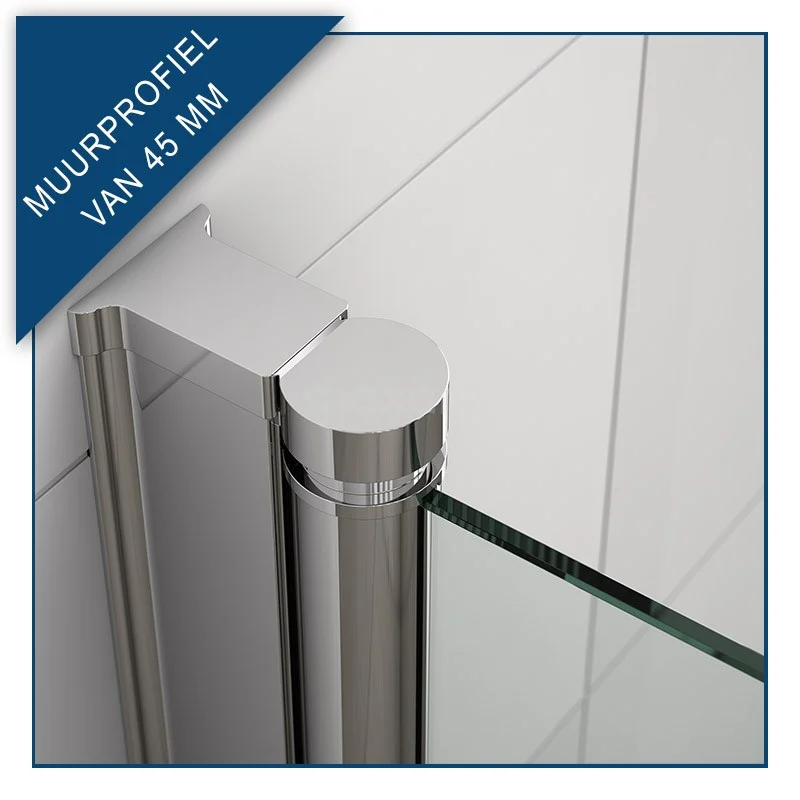 Zircon Essence Douchecabine | 100x90 Cm Chroom Helder Glas Draaideur Rechthoek 4 Zircon Essence Douchecabine | 100x90 Cm Chroom Helder Glas Draaideur Rechthoek - Afbeelding 2