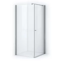 Zircon Essence Douchecabine | 100x90 Cm Chroom Helder Glas Draaideur Rechthoek